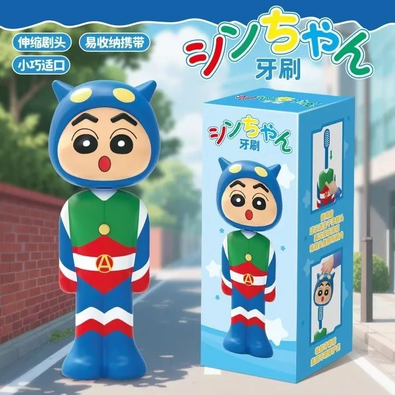 

Зубная щетка-трансформер Crayon Shin-chan: милые аниме-фигурки, мягкая щетина, тонкая щетина, подарки для детей