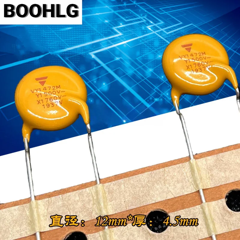 

10PCS BC VY1472M 4700pf 4.7nf 472 X1 Y1 500V 760V ceramic capacitor