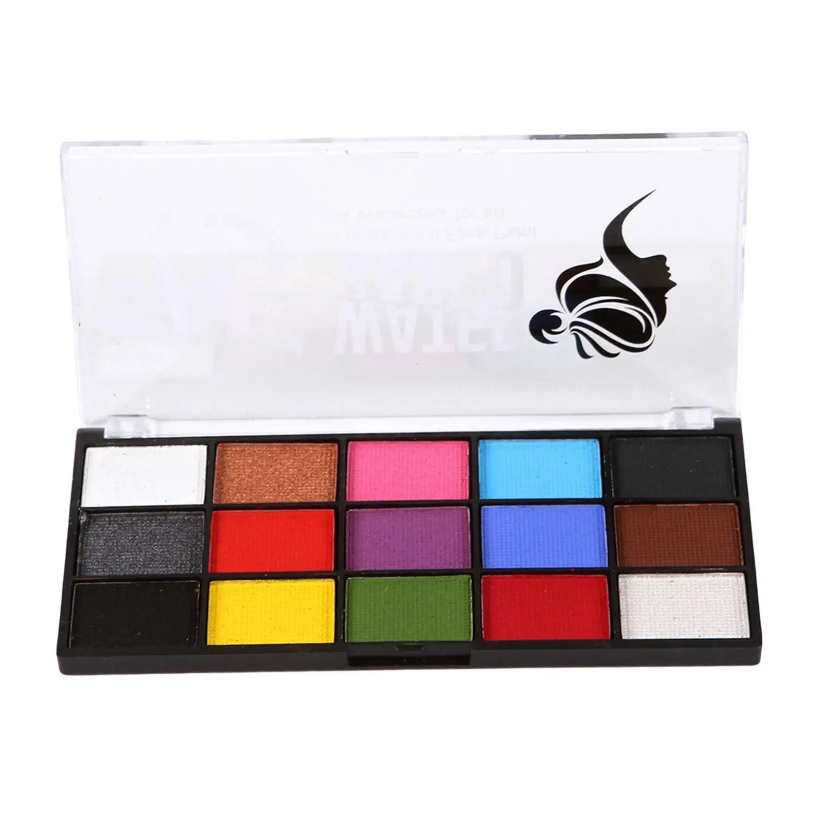 15Colors Professional Face Body Painting palettes Sweatproof Face Painting Watercolor for Holiday Adults Makeup