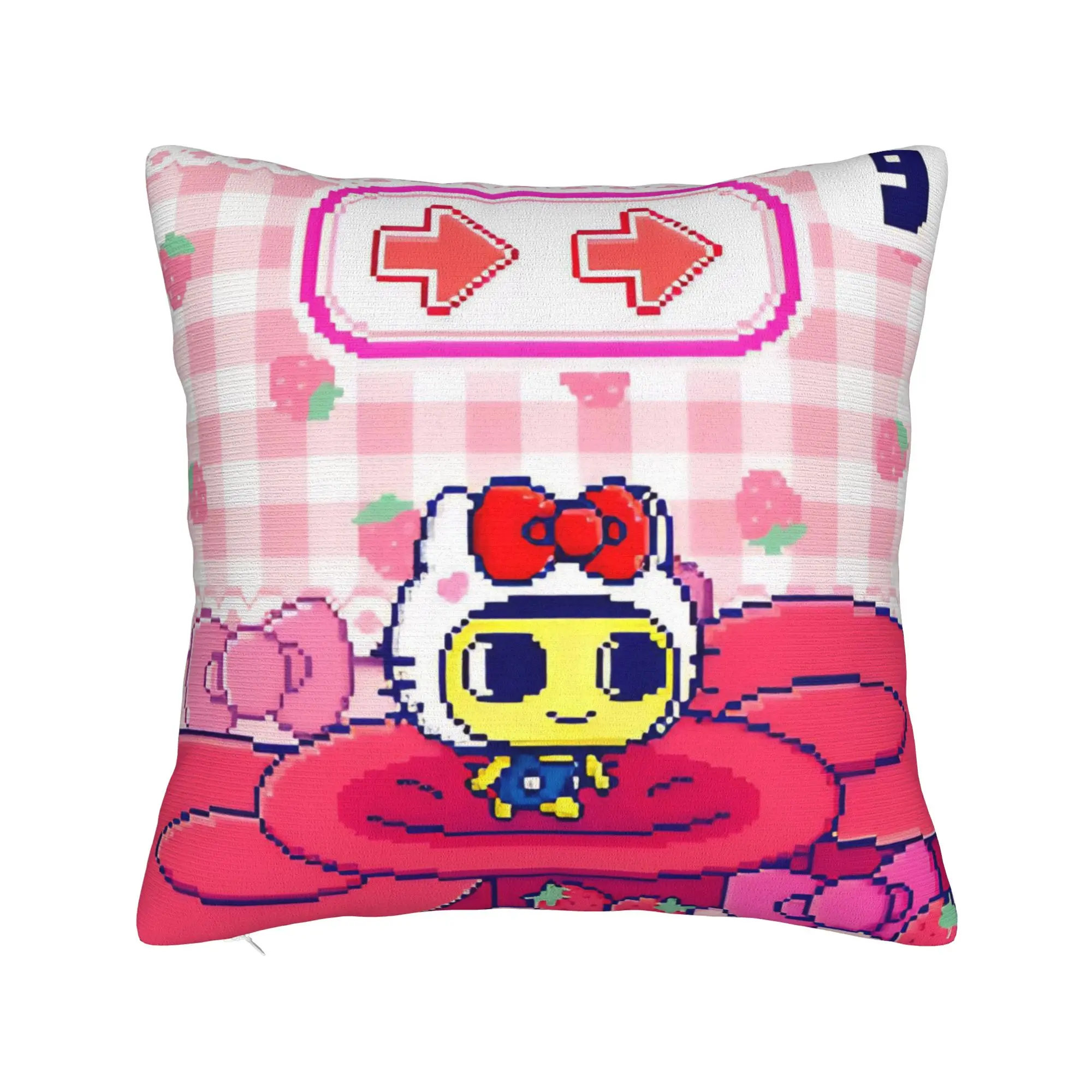 Decorative Pillowcase Cartoon T-Tamagotchi Accessories Seat  Throw Pillow Case Cover Square Multi-Size