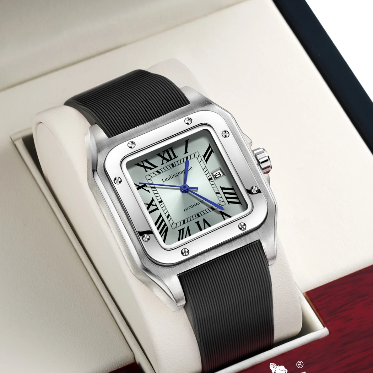 Square-Shaped Popular Men's Me - Luxury Watch On Rubber Strap recension och pris