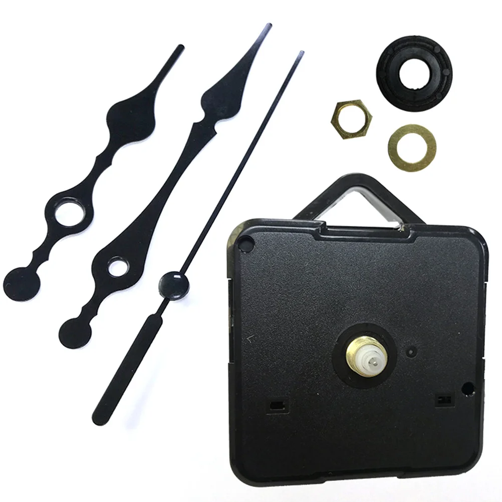 

Black Quartz Clock Movement Kit Mute Silent Design Easy Install Replacement Parts Fit Wall Desk Cross Stitch Styles Simple