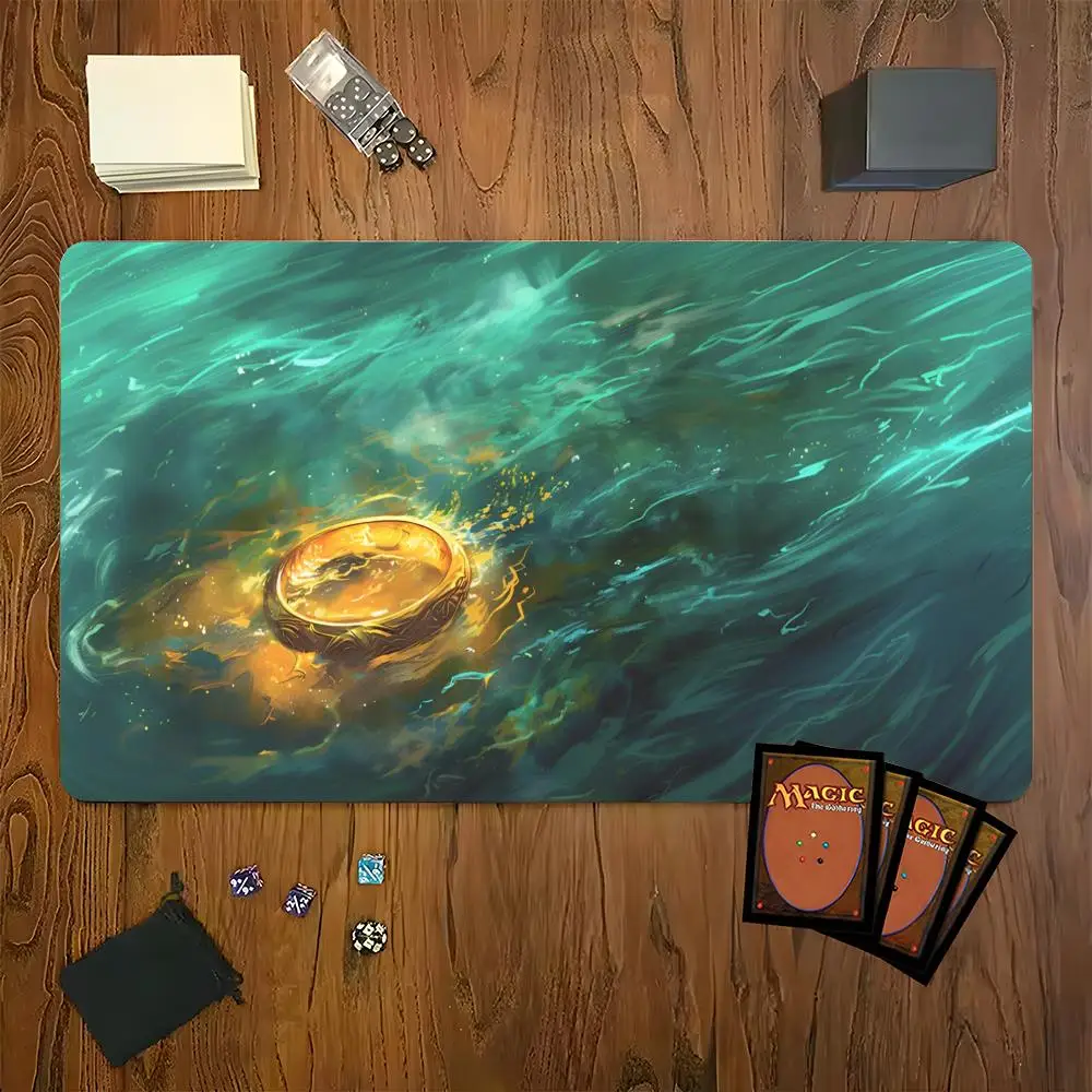 

Коврик для мыши с картами, прошитый волшебными зонами, игровые коврики, настольный коврик для MTG/TCG Card Battle Commander Deck, игровой настольный коврик