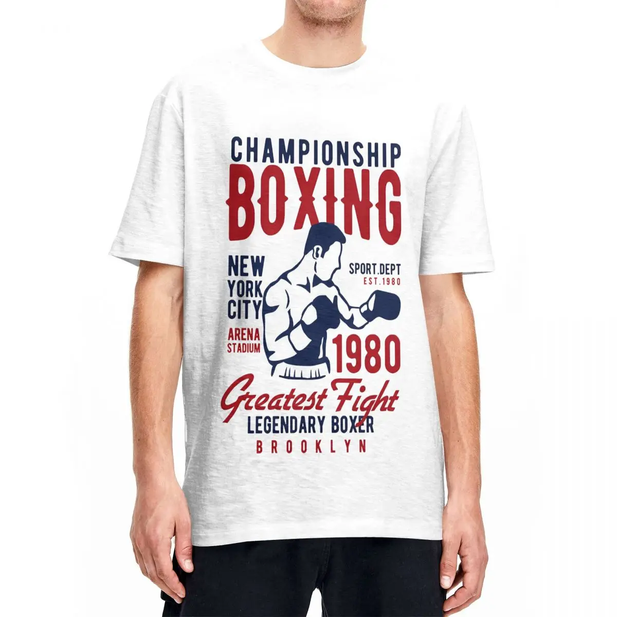 Championship Boxing T Shirt Box 1980 Fashion T Shirts Short Sleeve Streetwear Tops Summer Cotton O-Neck Oversize Tees