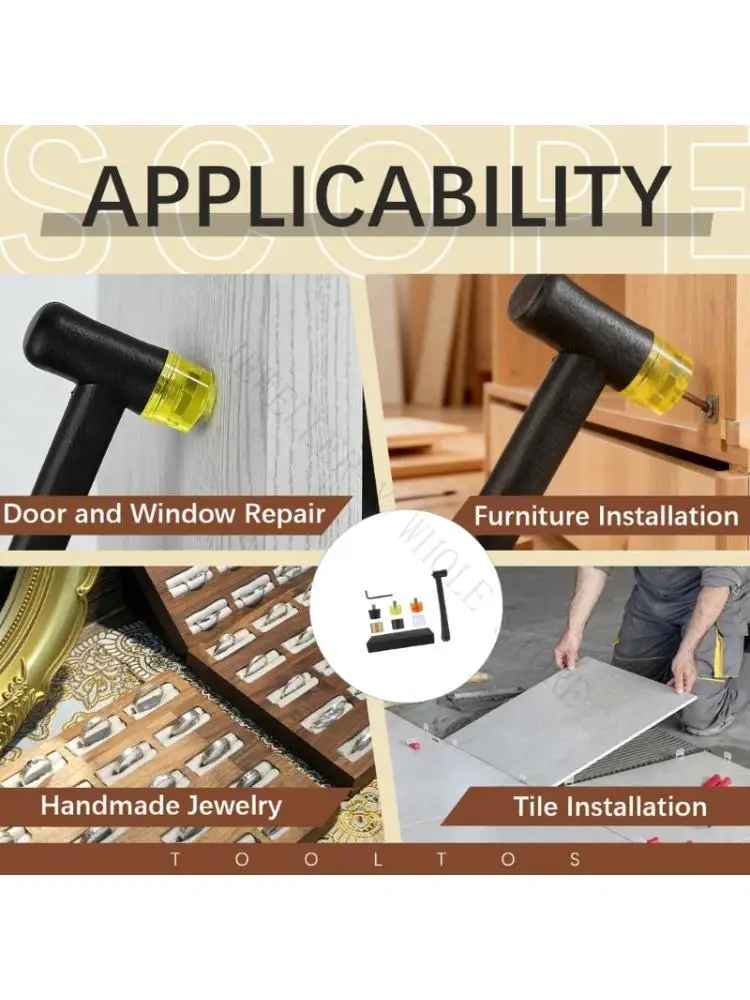 R7UF Copper Rubber Jewelers Hammer For Metalwork And Crafting