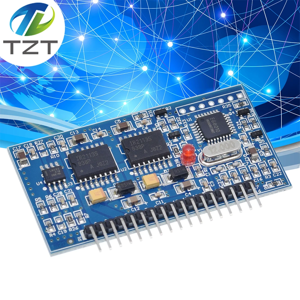 TZT 5V DC-AC Pure Sine Wave Inverter SPWM Driver Board EGS002 12Mhz Crystal Oscillator EG8010 + IR2113 Driving Module