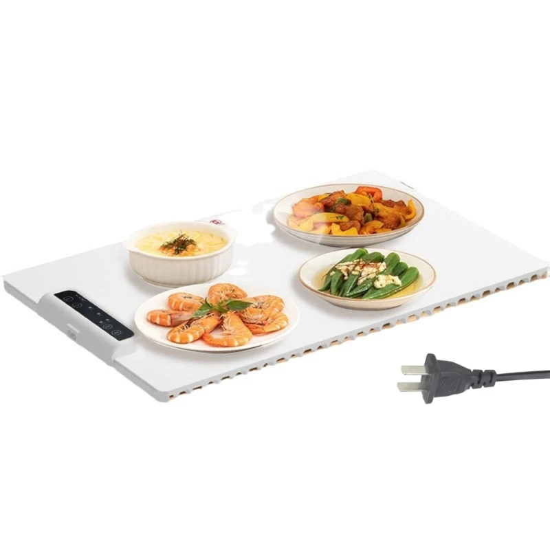 Bandeja calefactora eléctrica con Control temperatura, bandejas placa caliente, Material silicona