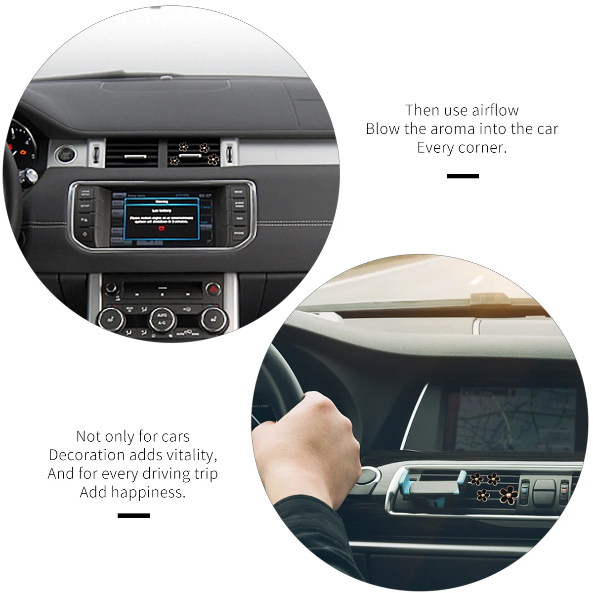 

4Pcs Aromatherapy Car Perfume Clip Flower Shaped Auto Interior Ornament Vent Air Freshener Car Decoration Diffuser