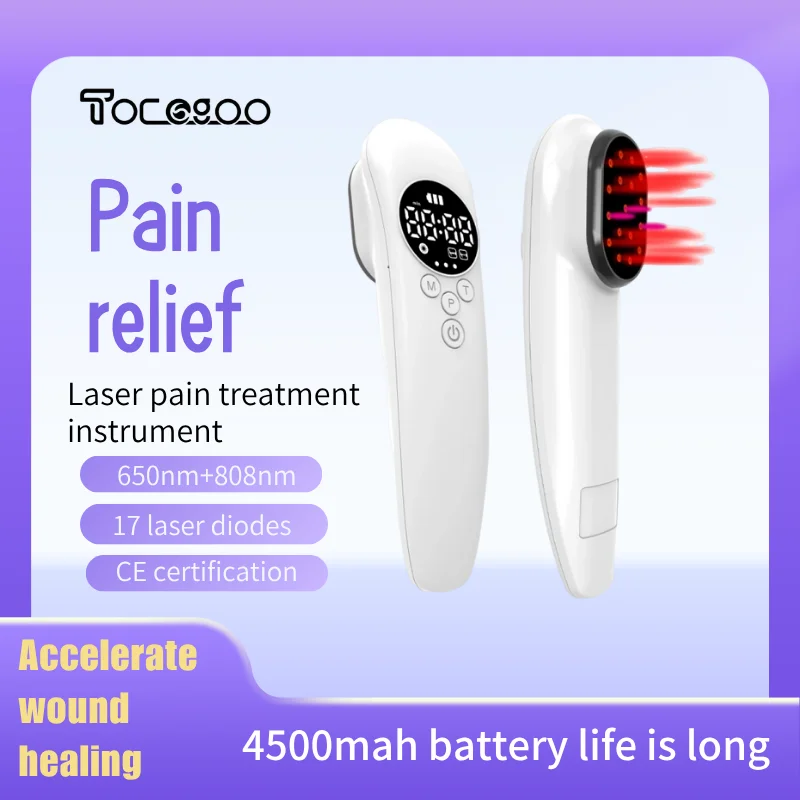 

Handheld non-drug laser therapy device relieves pain and promotes wounds Instruments produced by healing tissues