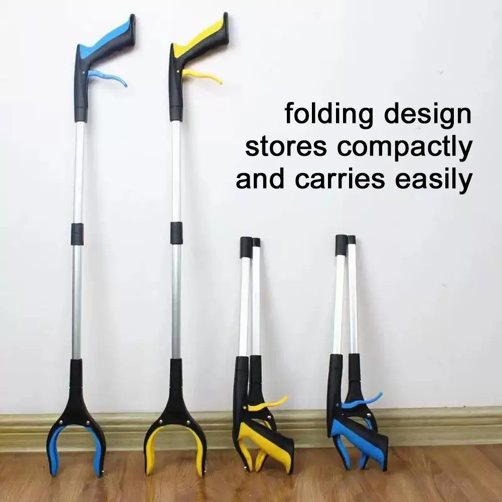 32.7 Inch Foldable Trash Picker Grabber Light Weight Reacher Tool Extension Arm Long Handled Garbage Picker Claws