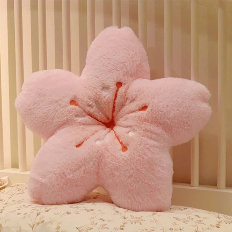 45 cm rosa Kirschblüte realistische weiche Plüschtier Blumenkissen Kirschblütenkissen Plüsch Requisite Kindergeburtstagsgeschenk