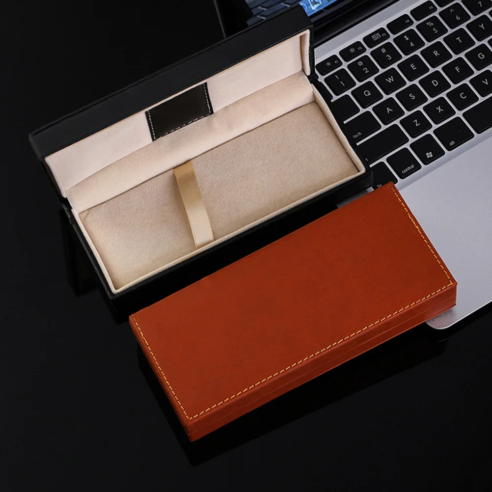 

Pu Compact Multi-Function Box For Students Home Storage Elegant Gift Case Pen Compact Pen Gift Box Accessories