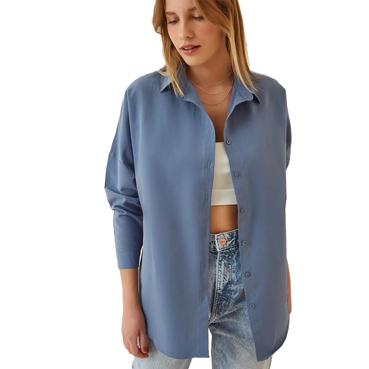 2024 Spring Autumn Women\'s Blouses Loose Long Sleeved Button Casual Commuting Shirt Female Pure Color Loose Undershirt Tops