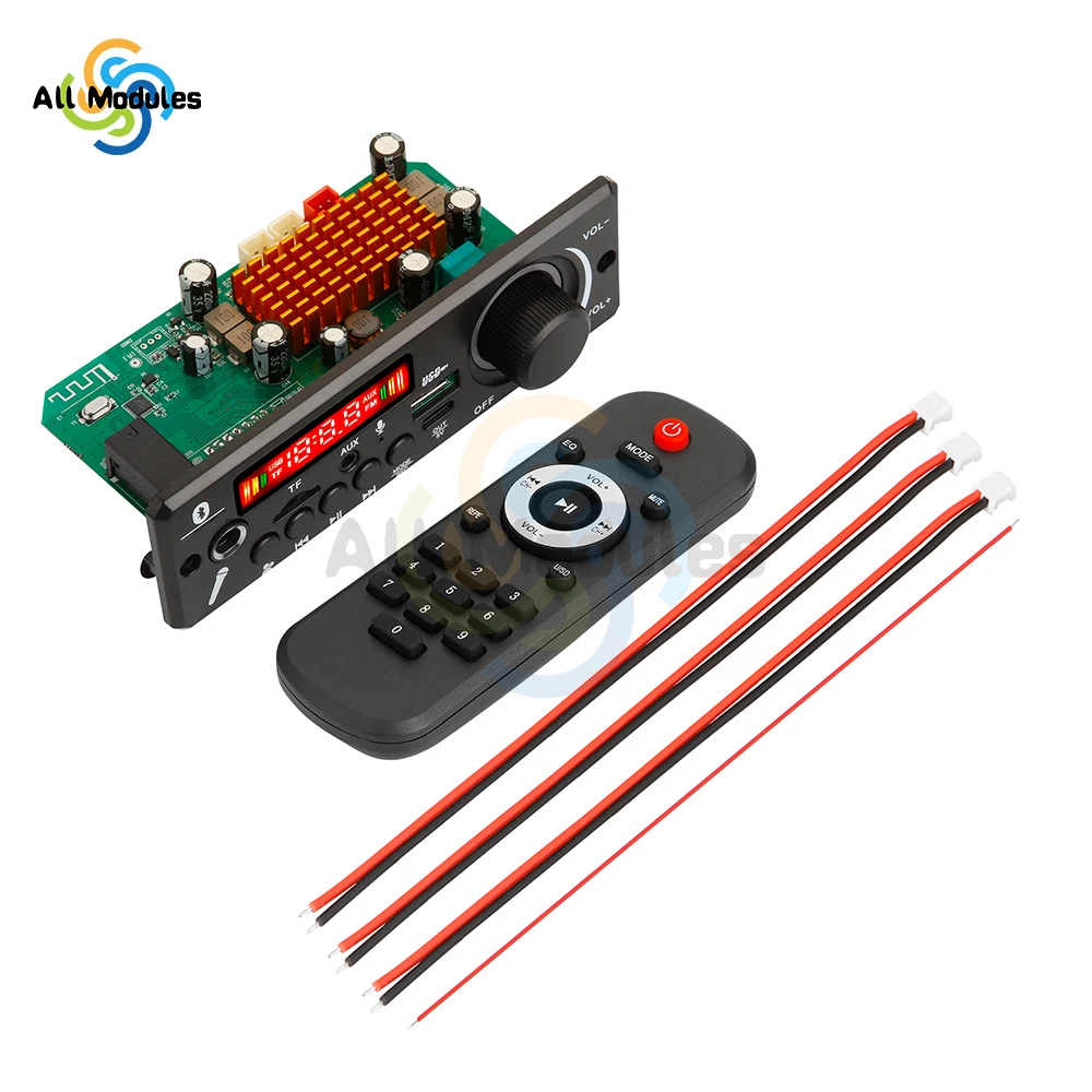 

DC 8-26V MP3 Bluetooth Decoding Board Audio Decoding Module Power 2 * 100W With Power Amplifier Car USB MP3 Player TF FM