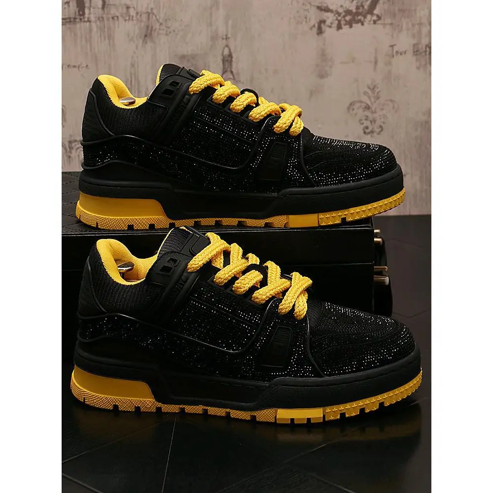 

Модная брендовая мужская модная повседневная обувь со стразами, новая универсальная обувь для хлеба 2025 года