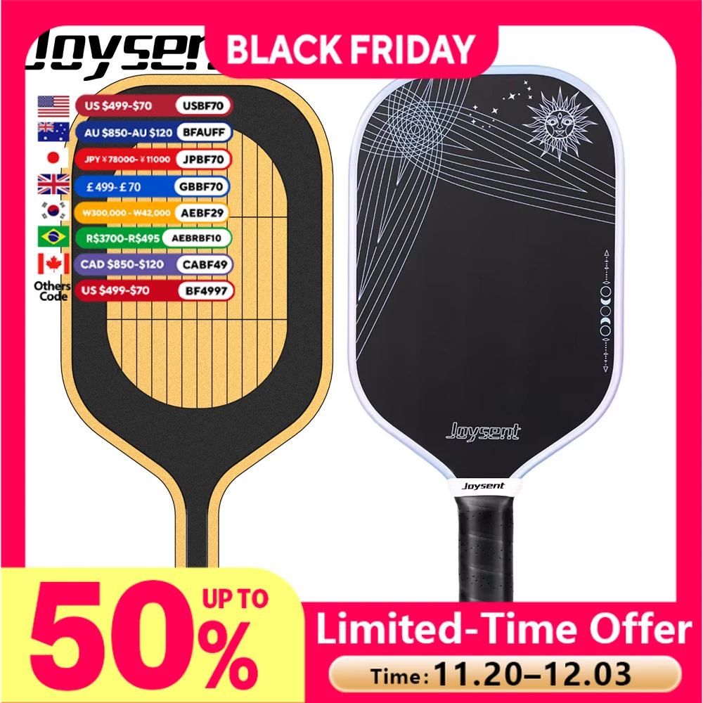 

Pickleball Paddle Hollowtube SST Similar Core T700 Raw Carbon Fiber Matte Texture Surface Spin Power Durability Joysent