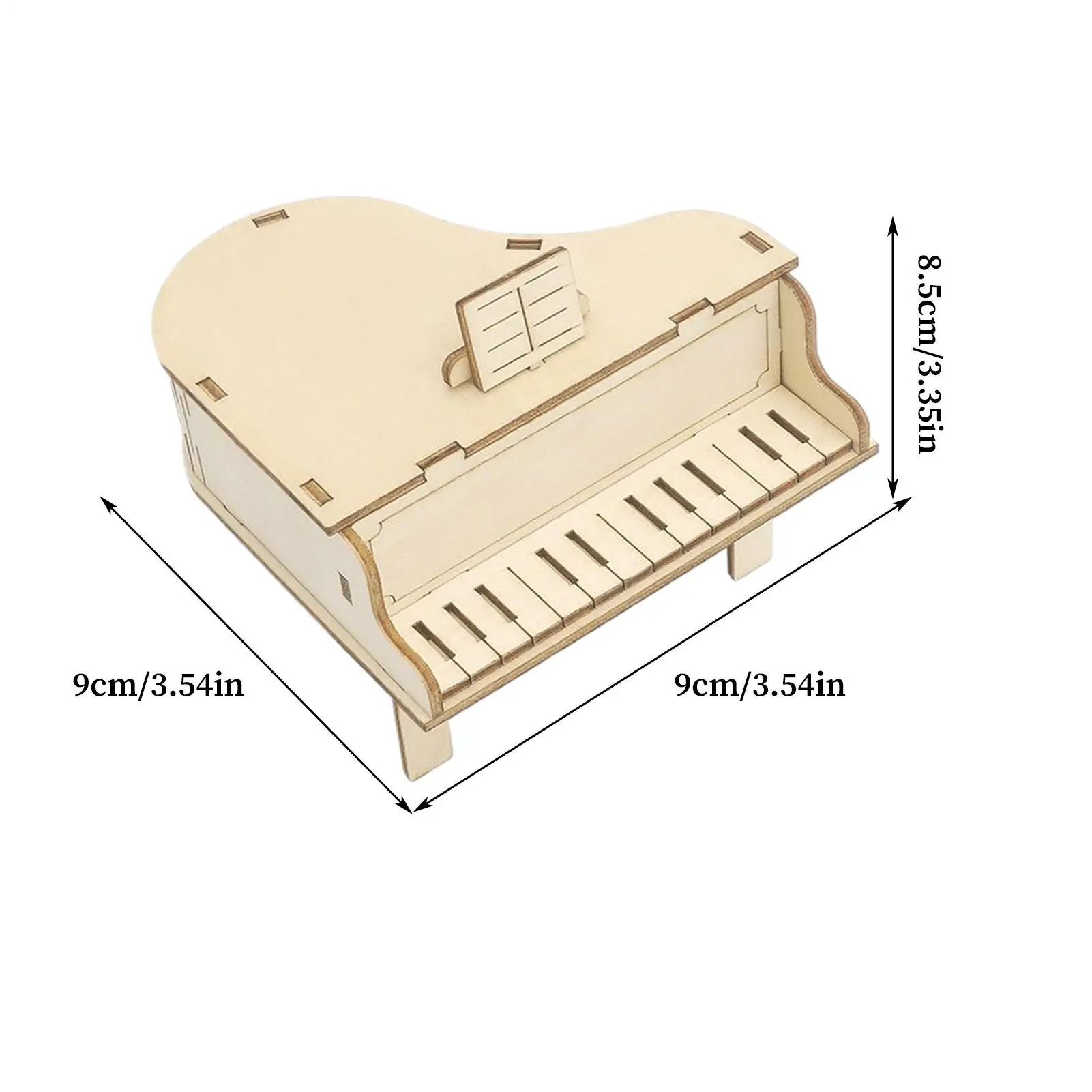 Kit Kotak Musik DIY Model Instrumen Kayu Mainan Bahan DIY Kit Kotak Musik Sains Edukatif Untuk Anak Usia 7-14 Tahun