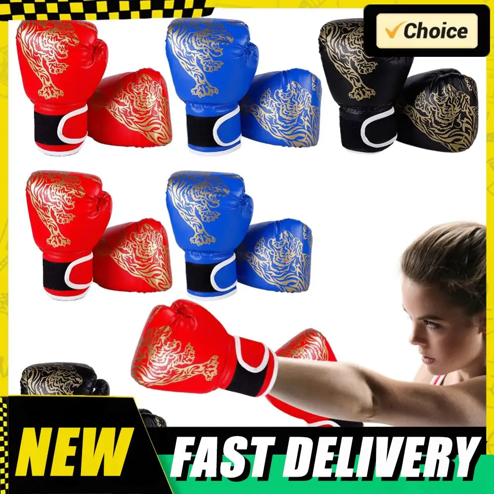 1 زوج قفازات الملاكمة الاطفال الكبار قفازات الملاكمة بولي تنفس تنفس قفازات الملاكمة المهنية قفازات القتال قفازات التايكوندو اللكم