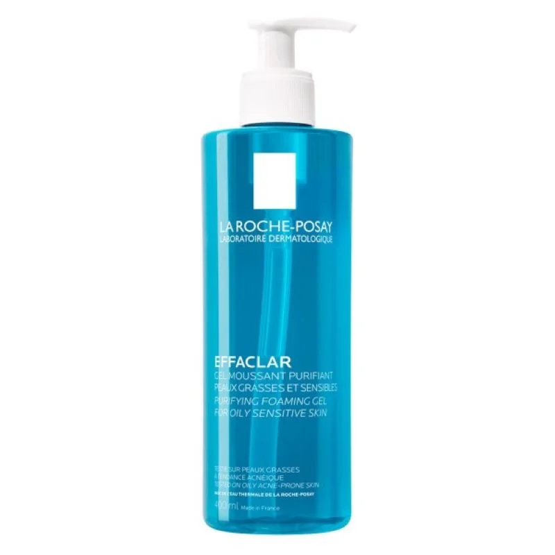 La Roche-Posay Effaclar Gel Limpiador Purificante 400ml Limpiador Suave de Limpieza Profunda para Piel Grasa y Propensa al Acné