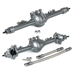 Integrated CNC Aluminum Front Rear Axle with Optional Bevel Gear SOA Mount for 1/10 RC Crawler Rig SCX10 II Element Enduro CC01