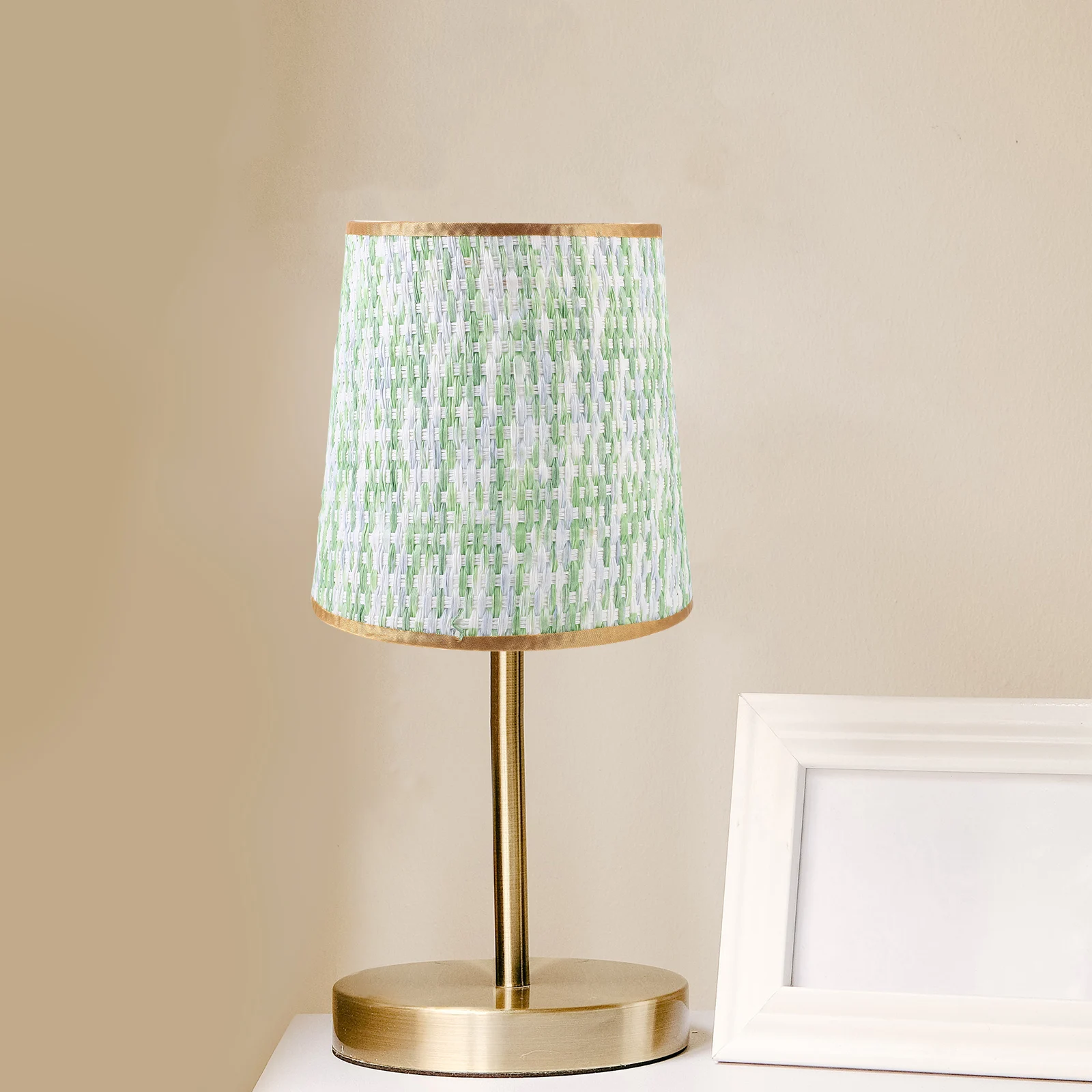 

Colored Woven Lamp Shade Vintage Style Table Lamp Replacement Lampshade Light Cover for Home Office Bedroom