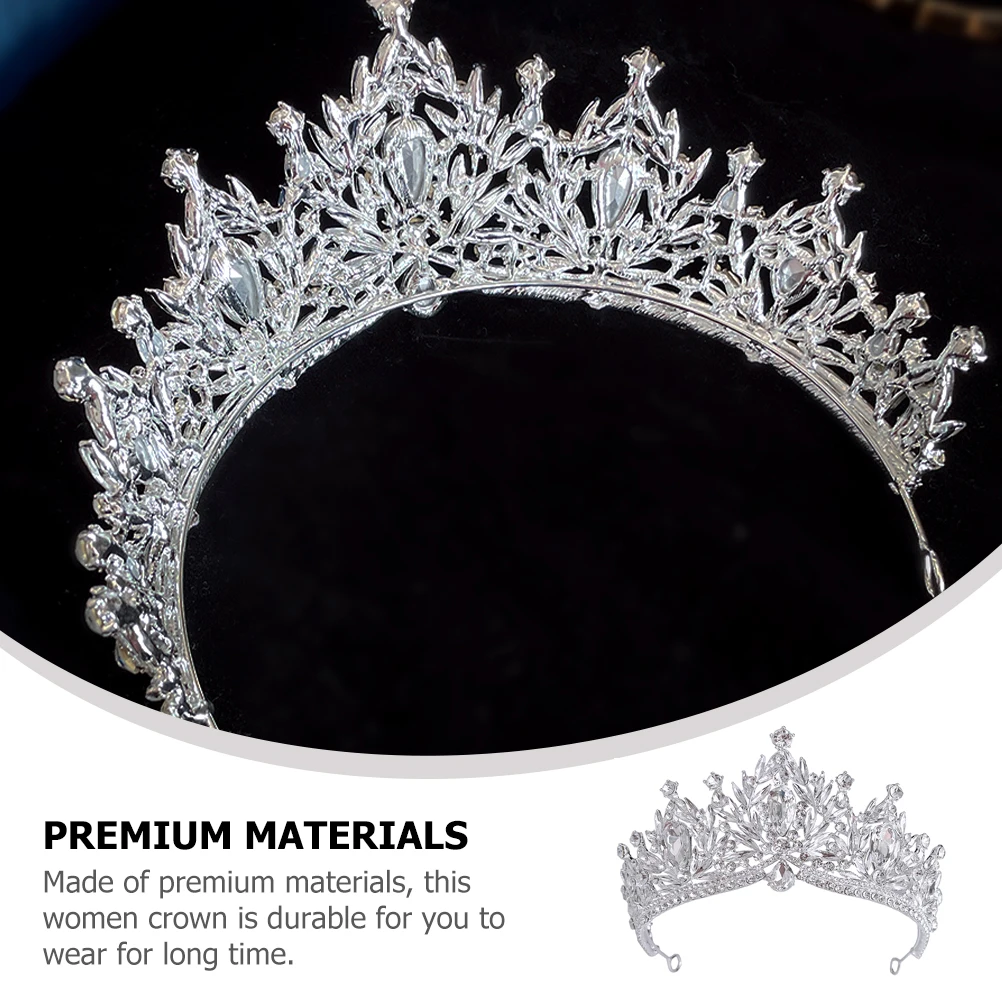 

Bridal Tiara Wedding Crown Hair Accessories Rhinestone Tiaras Women Bride Headpiece Durable Premium Materials Prom Stage