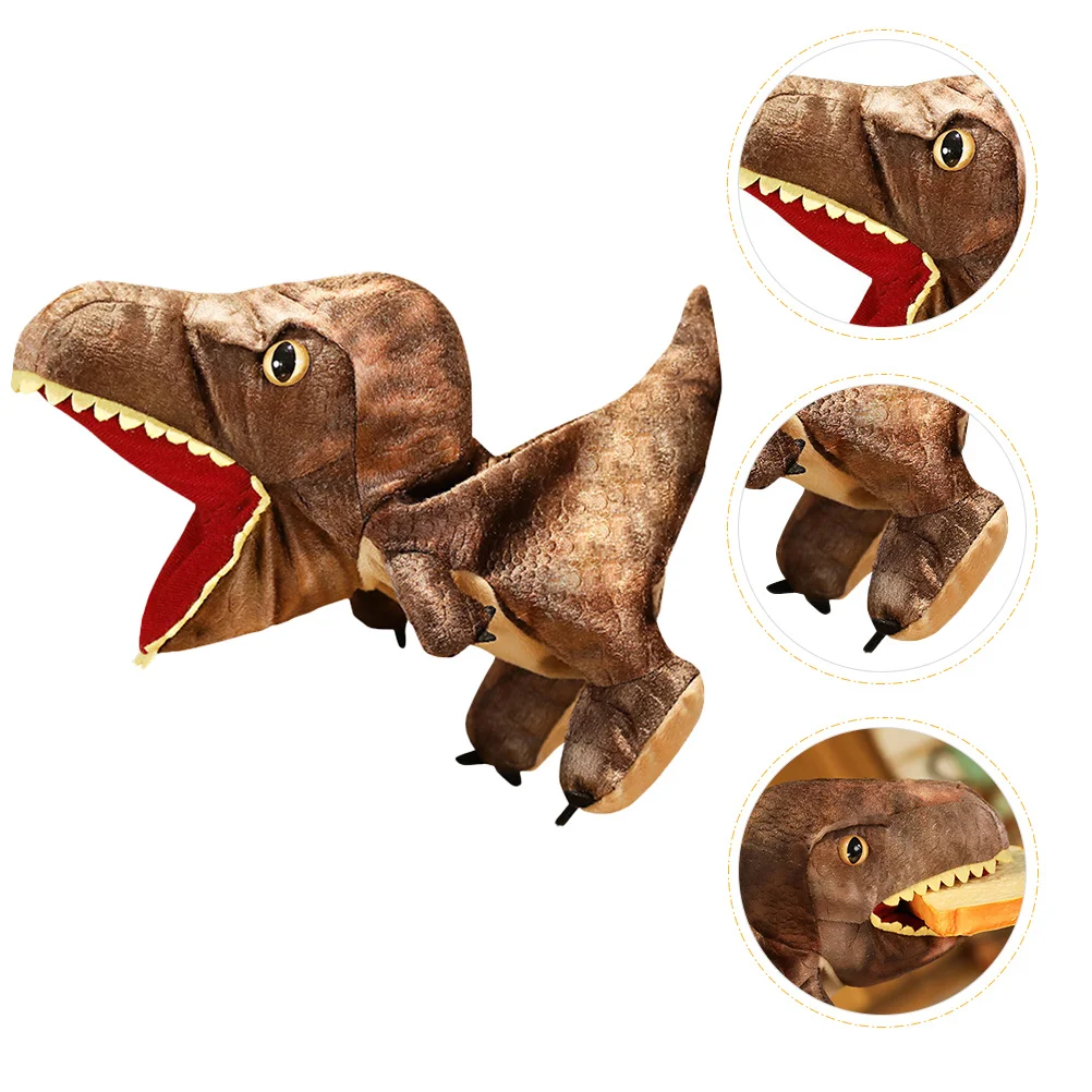 Dinosaur Hand Puppet Children's Interactive Play Improve Communication Skills Realistic Dinosaur Animal Puppet