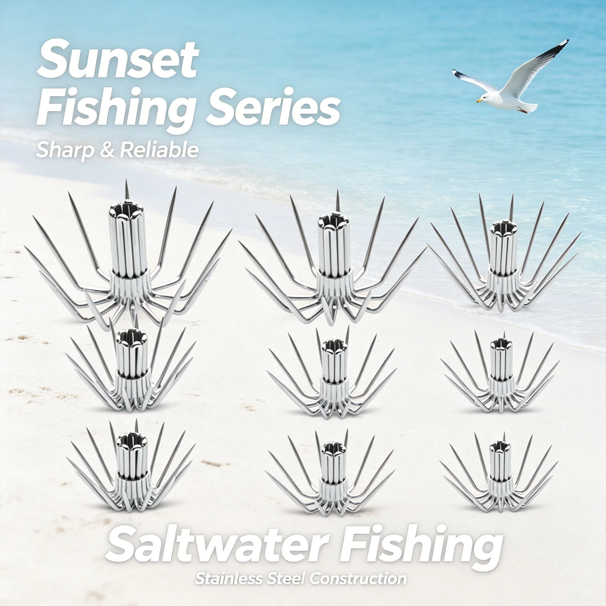10 шт. крючков для ловли кальм – обзор и цена Fishing Hook Stainless Steel