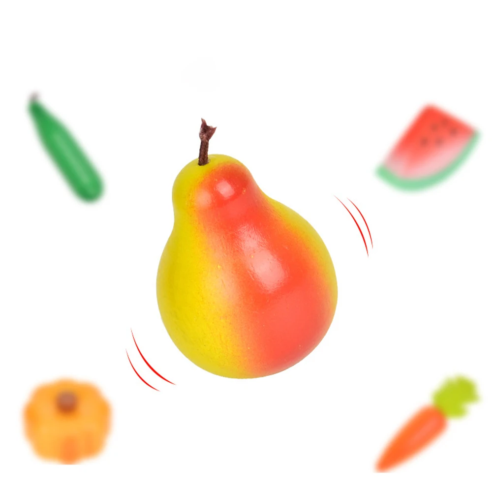 

Pretend Play Toy Fake Fruits nament Lifelike False Fruits Prop Child Education Montessori Wood Frame Decor