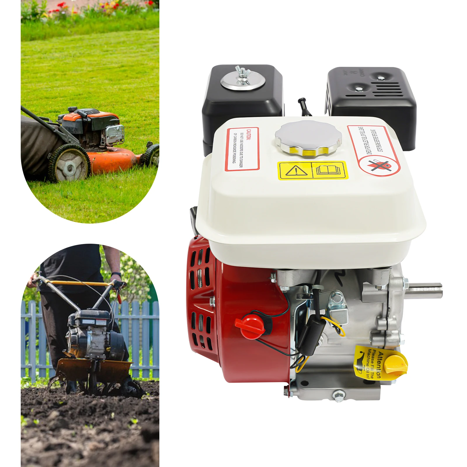 محرك أحمر 7.5HP 4-السكتة الدماغية 212CC 3000W محرك متعدد الاستخدام يعمل بالبنزين لمولد هزاز مضخة المياه