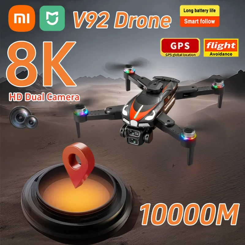 Xiaomi V192 Professional Drone 8K HD Dual Camera FPV Brushless Motor Optical Flow Hovering Obstacle Avoidance Four-Axis RC Drone