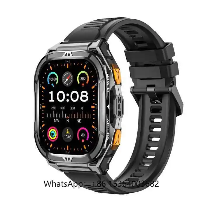 

X5 Smart Watch 2025 1.96" AMOLED 5ATM Waterproof Montre Connectée GPS Compass 530mAh 100+ Modes Sport Fitness Tracker
