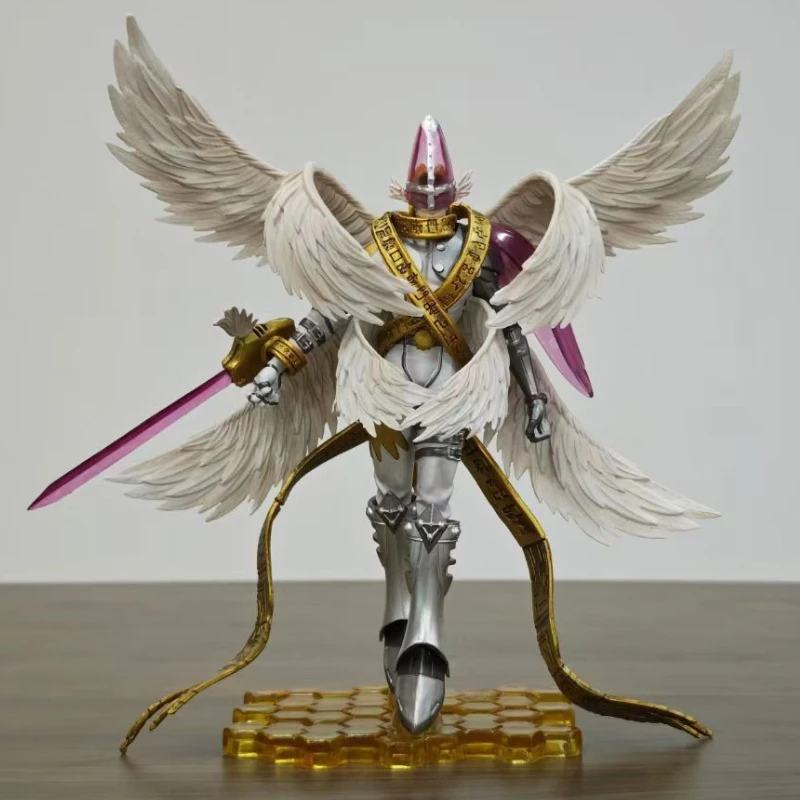 Figuras de acción de Anime Holy Angemon, 28cm, Digimon Adventure Angewomon, juguetes de colección para adultos de PVC, modelo periférico