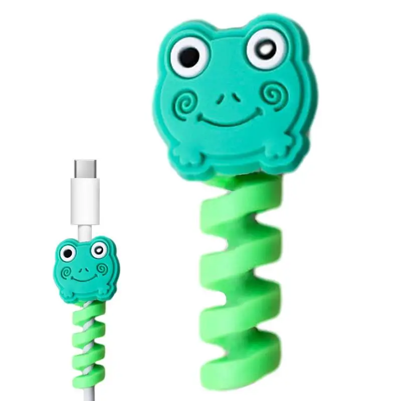 動物シリコン充電器ケーブルプロテクター、USB用のかわいいコードセーバー、カラフルな充電ケーブルオーガナイザー