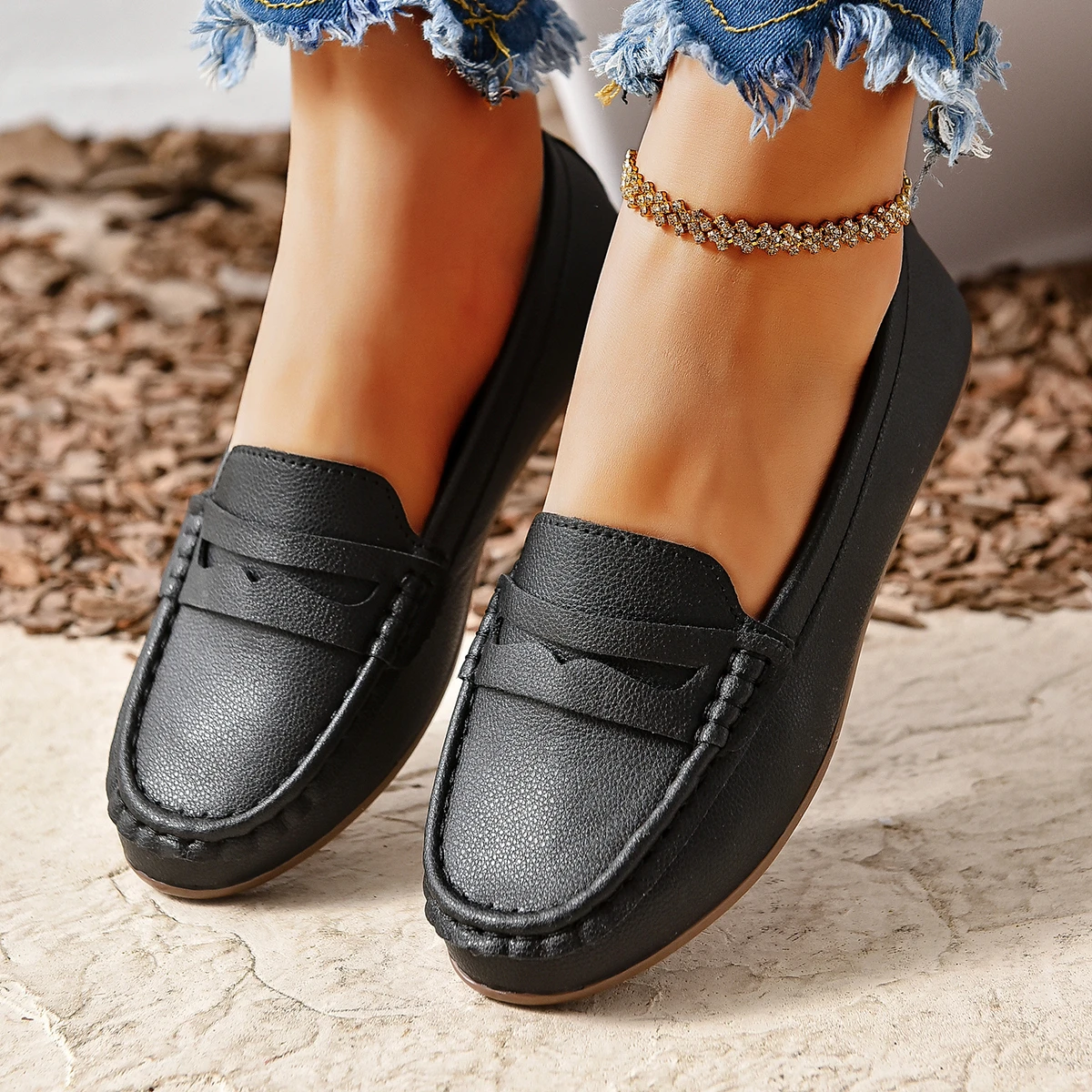 

New Flats Shallow Loafers Women Walking Casual Shoes Designer Summer Comfort Soft Sole Shoes Brand Office Zapatillas De Mujer