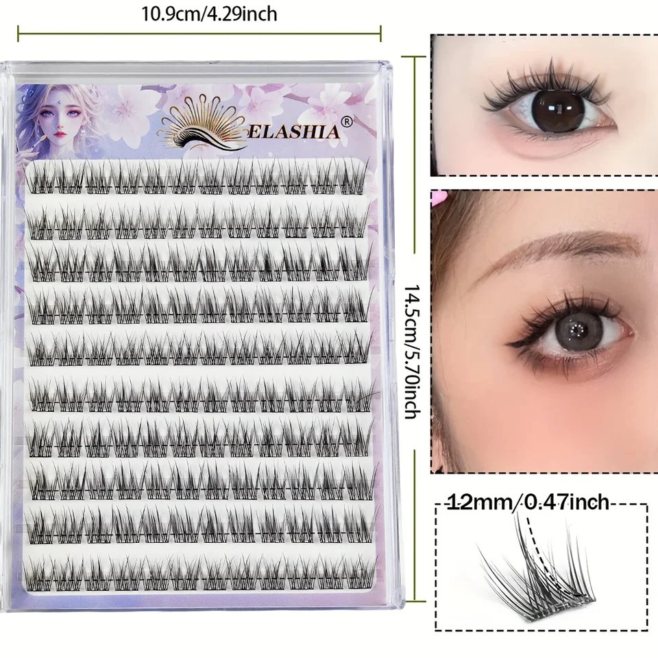 Pestañas Individuales en Racimo sin Pegamento, Forma de Cola, Look Natural para Principiantes, Uso Diario sin Esfuerzo 3