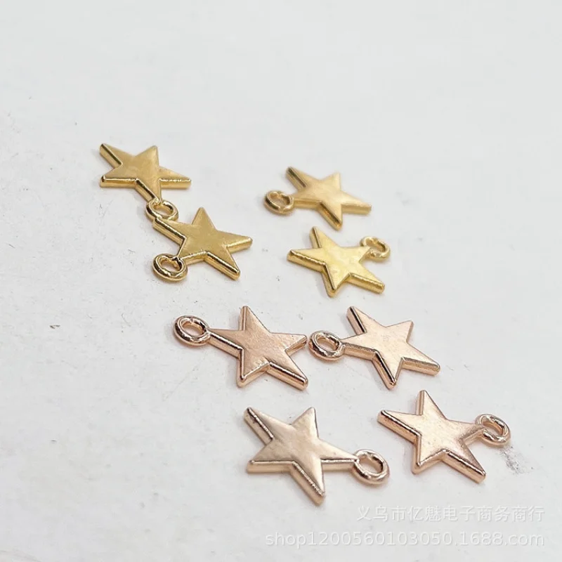 Factory Direct Sales 100Pieces DIY  Earrings Pendant Star Pendant Five-Pointed Star Pendant Necklaces and Bracelets Jewelry