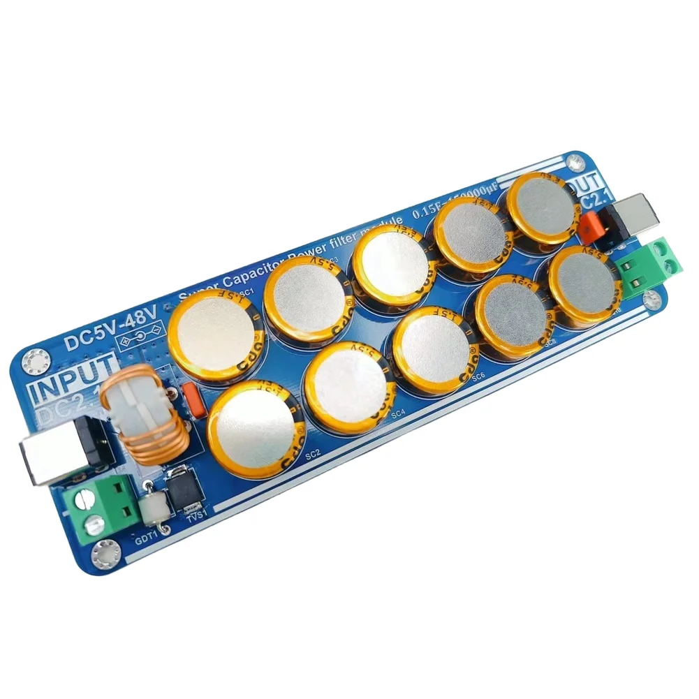 5V To 48V 150000uF Capacitor Power Filter With TVS GDT For Surge Protection For Linear Switching Power Supply Audio Noise Reduct