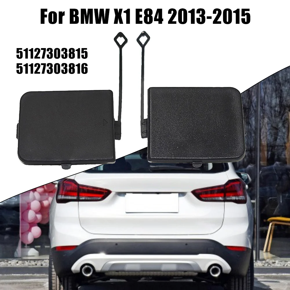 

2x Hook Cover Cap For BMW X1 Left Black E84 2013-2015 L+R Rear Right Approx. 6.7x5.8 Cm Brand New High Grade High Quality