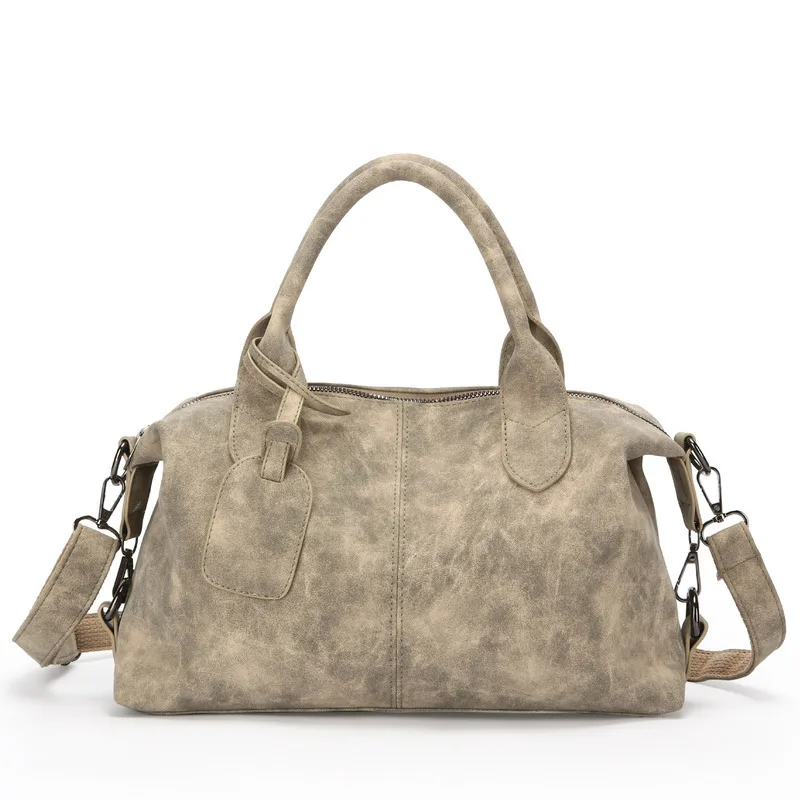 

Retro trendy handbag with simple texture, women's shoulder bag, Boston niche design, versatile crossbody bag