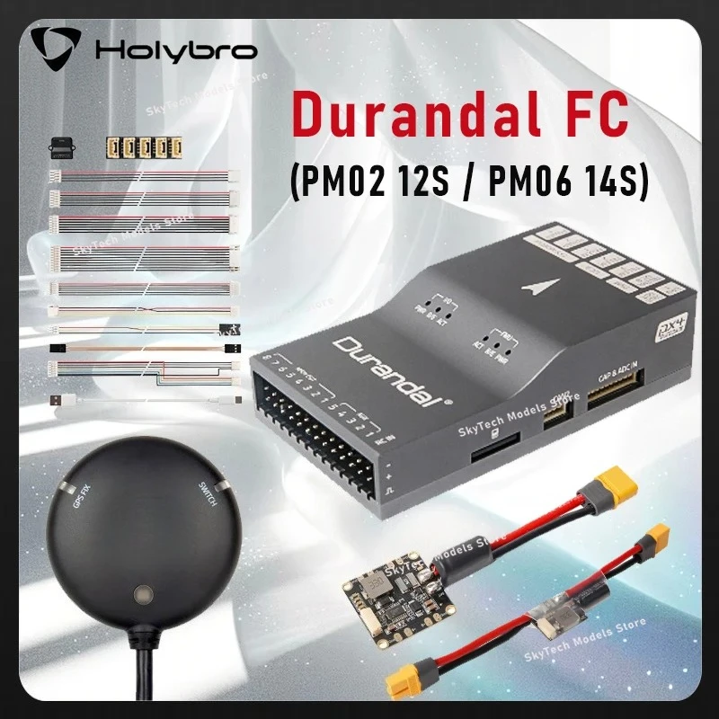 

Контроллер полета Holybro Durandal H7 FC со встроенной вибрацией, модулем питания PM02 V3 12S / PM06 14S и GPS M9N для радиоуправляемого дрона