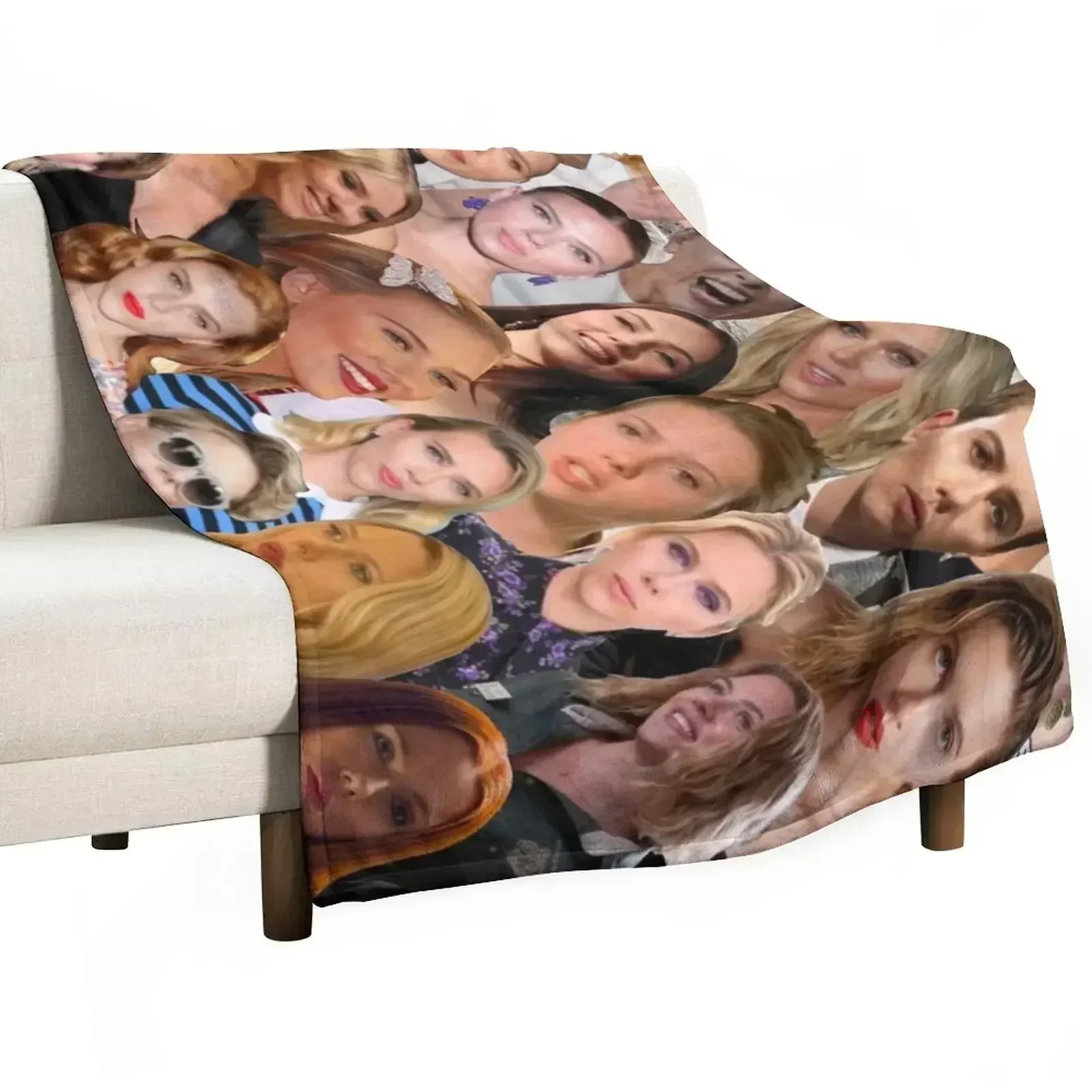 

Scarlett Johansson Photo Collage Throw Blanket Moving Soft Big Soft Plush Plaid Blankets