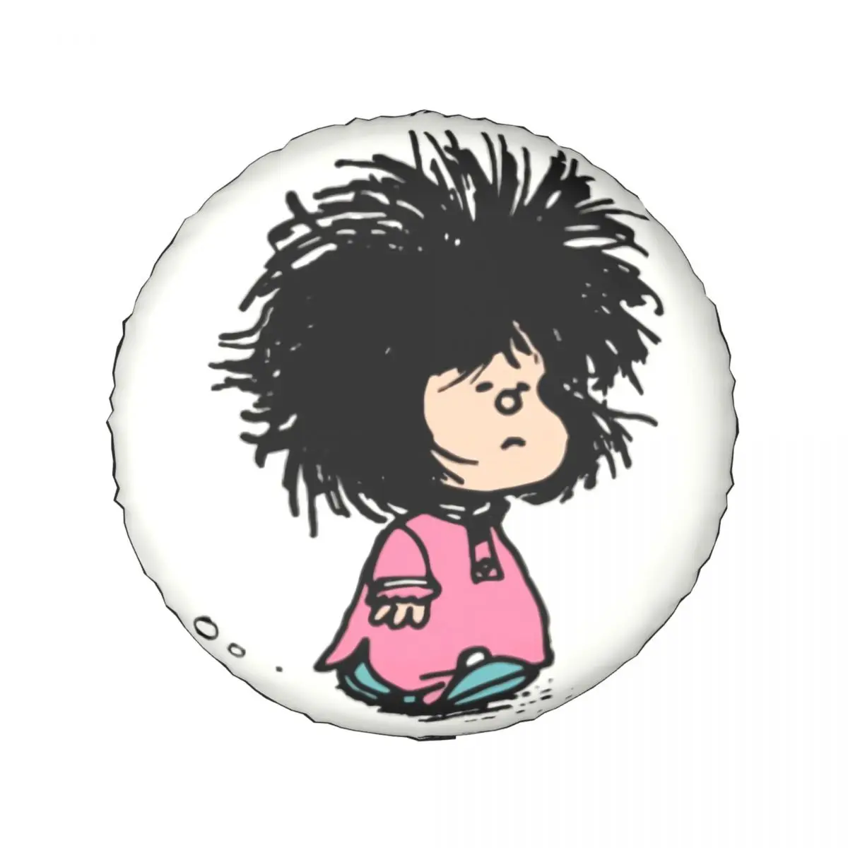 Humor Manga Mafalda Spare Wheel Tire Cover Case for Mitsubishi Pajero Quino Argentina Vehicle Accessories 14