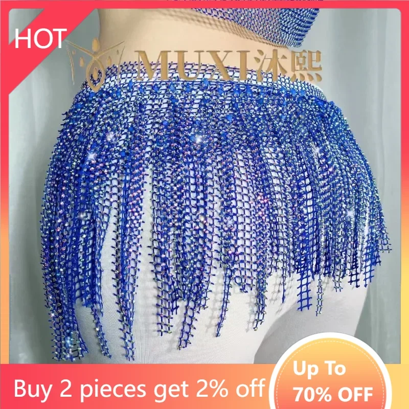 

Women's sexy belly dance belt shiny diamond tassel hip scarf waist chain waist scarf straight term samba carnival costume 8color