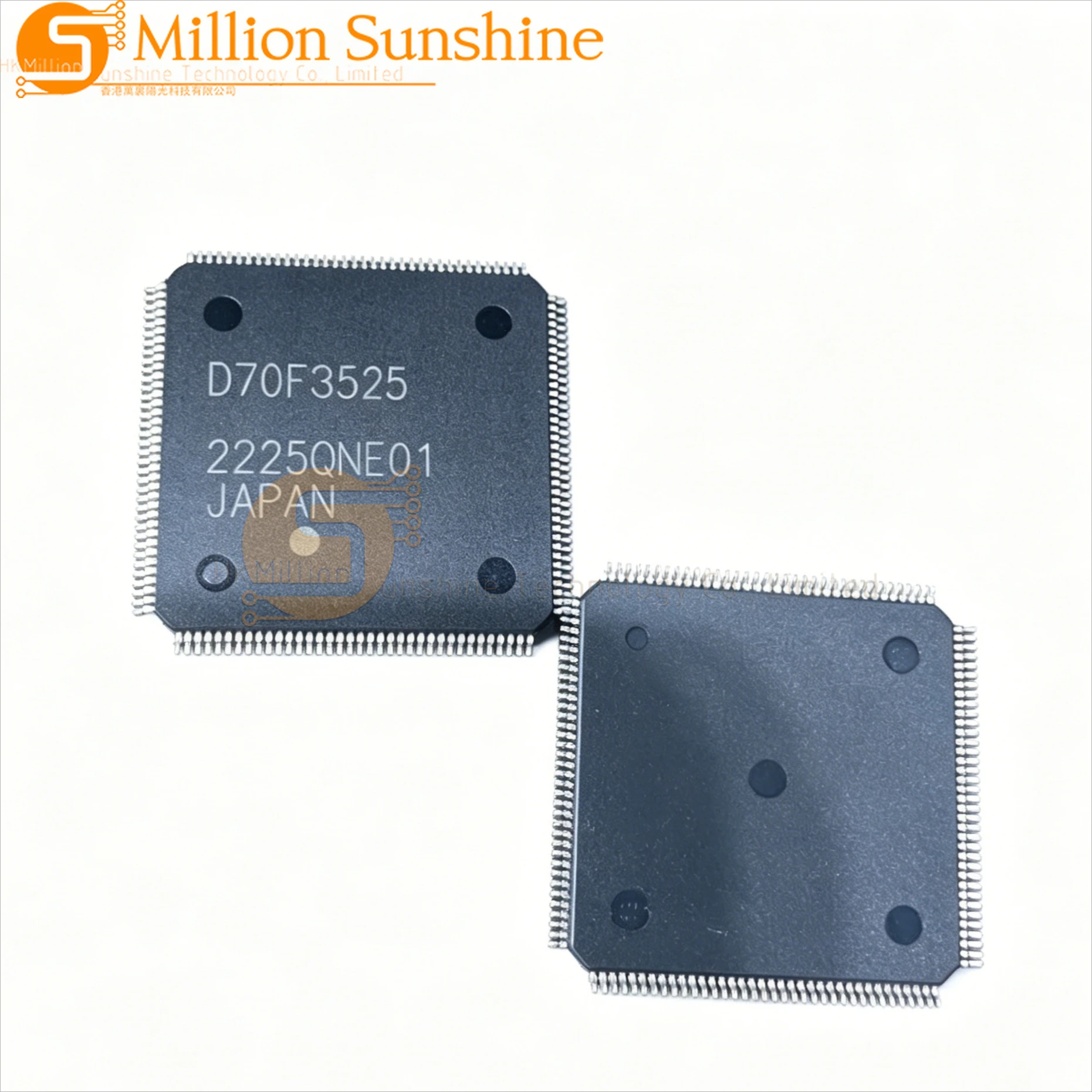 2pcs UPD70F3525GJA9-GAE D70F3525 QFP144 Flash IC for Automotive Dashboard Instrument Cluster CPU IC New Original