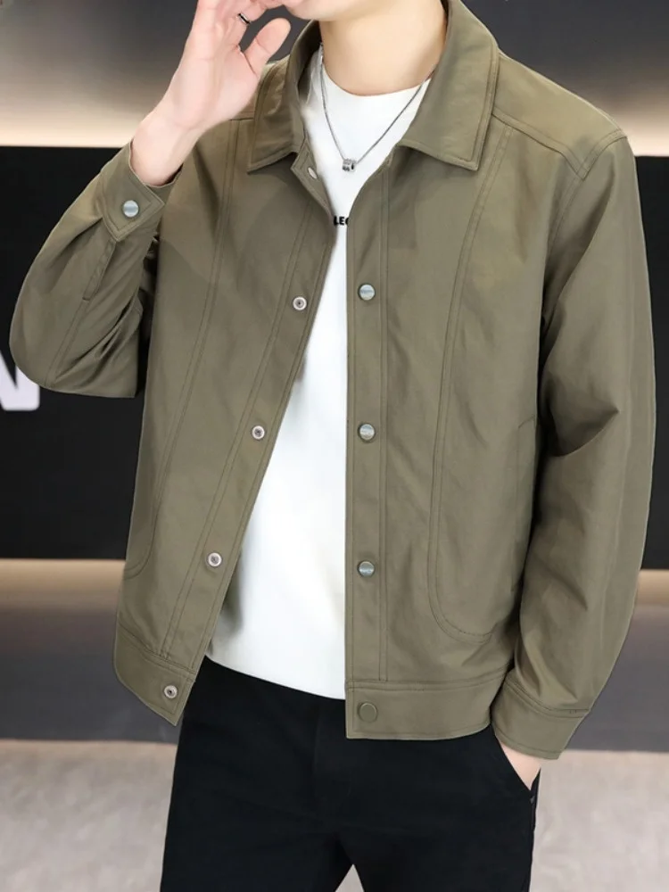 

Paul 2023, весенне-осенняя мужская одежда Jaet, повседневная модная рабочая одежда со свободным воротником, длинная подставка из полиэфирного волокна