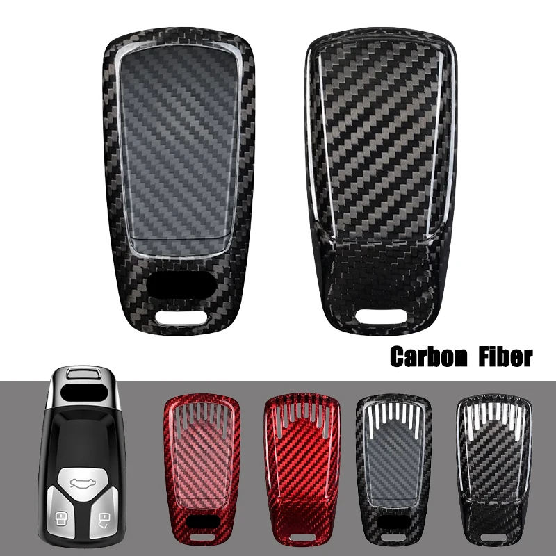 

Carbon Fiber Car Smart Key Fob Cover Case For Audi A4 New A4L A5 A6L QT S5 S7 TTS Auto A6 B6 B7 B8 A7 A8 Q5 R8 TT S5 S6 B9 Q5 Q7