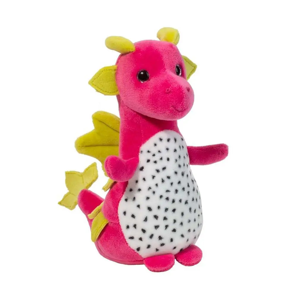 Kawaii Dragon Fruit Macaroon Plush Toy Kawaii Pitaya Dinosaur Stuffed Animal Toy Soft Kids Toy Plushie Gift for Kids Girls