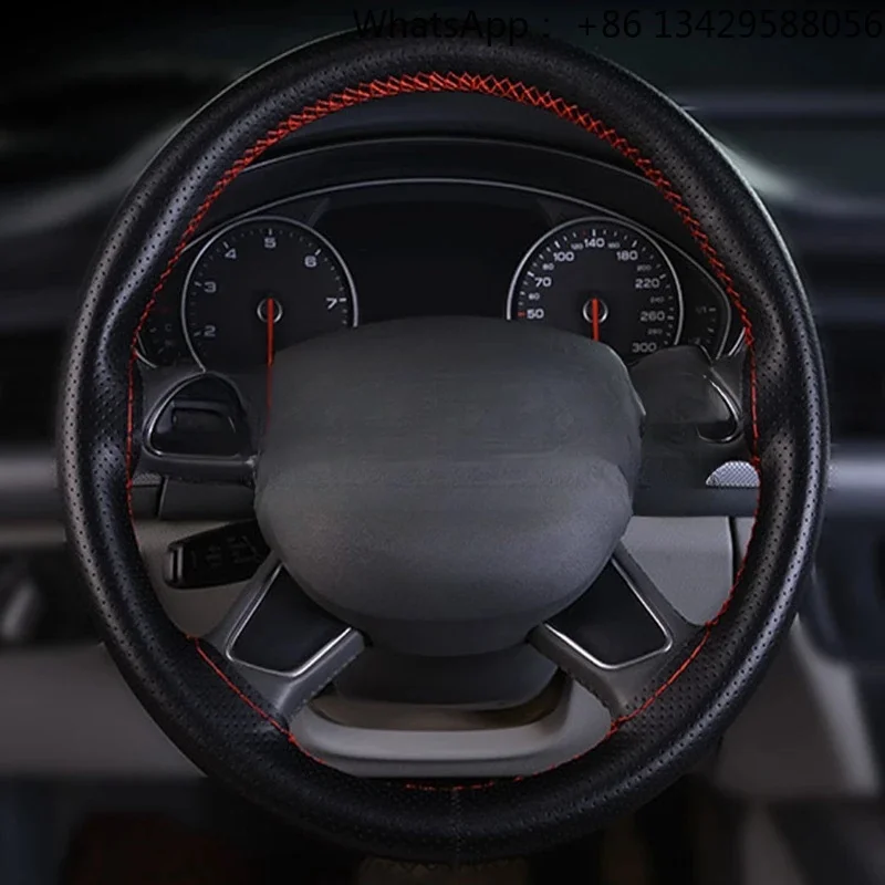 Factory Customization Braid on Leather Steering Wheel Cover for Citroen C1 C2 C3 Xsara Picasso for Peugeot 206 306 307 406