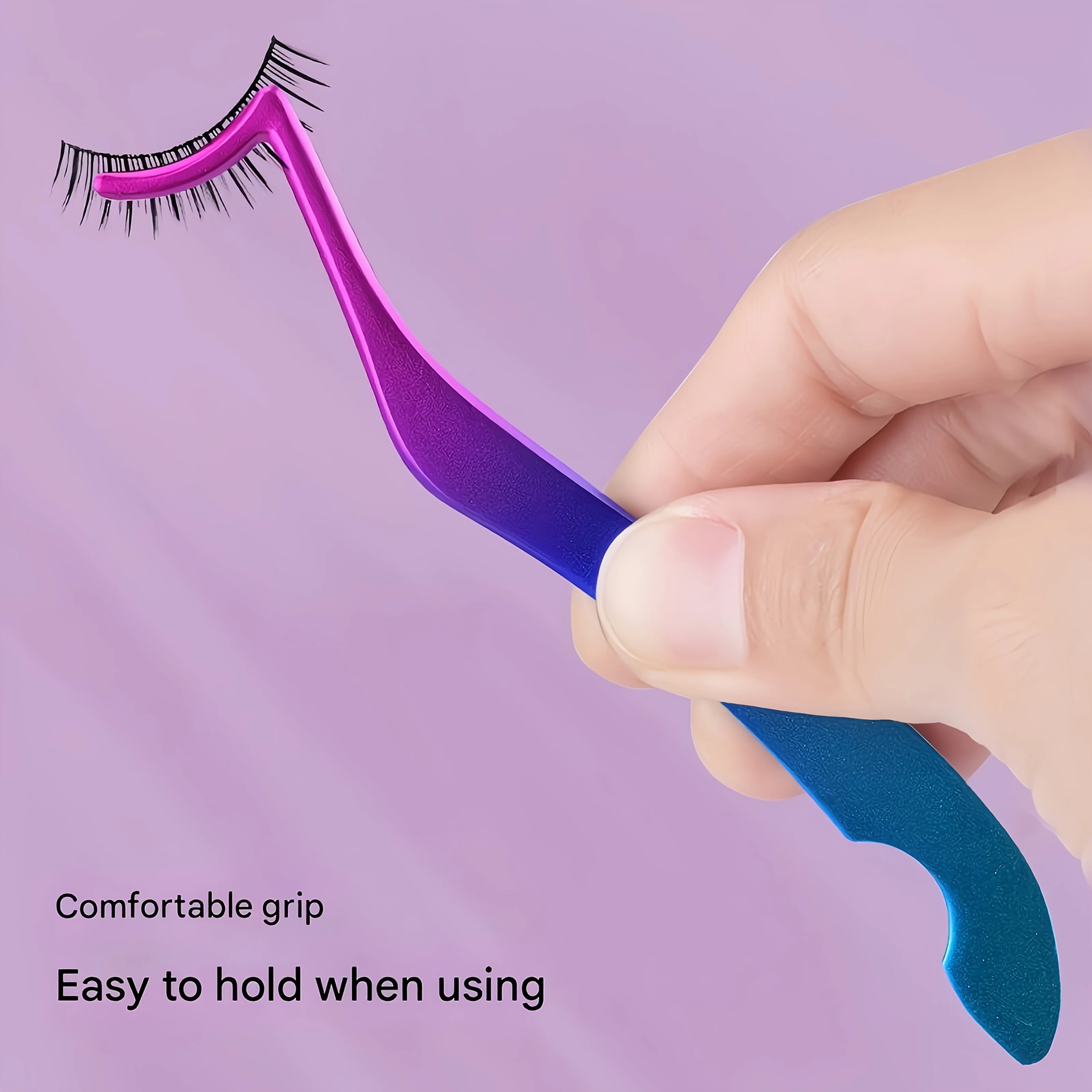 Pinzette per ciglia finte in acciaio inossidabile clip per cavalluccio marino piegaciglia clip ausiliaria strumento di bellezza Adatto per principianti